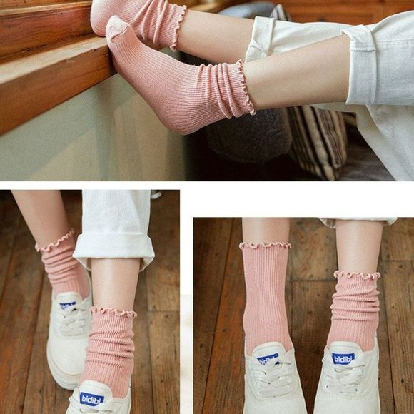 Pink Frill-Trim Socks NWT - Picture 4 of 6